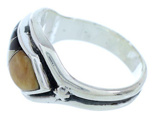 Southwest Multicolor Jewelry Sterling Silver Ring Size 8-1/2 YS72368